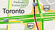 Live traffic conditions